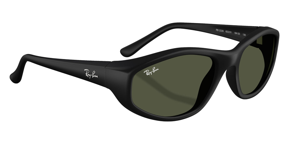 Ray-Ban RB2228 622/31 59 - Rubber Black / Dark Green #id:rb222862231_s:102120