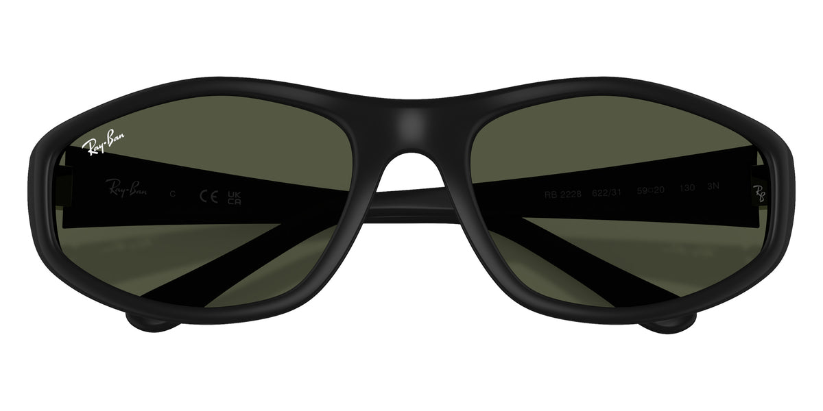 Ray-Ban RB2228 622/31 59 - Rubber Black / Dark Green #id:rb222862231_s:102125
