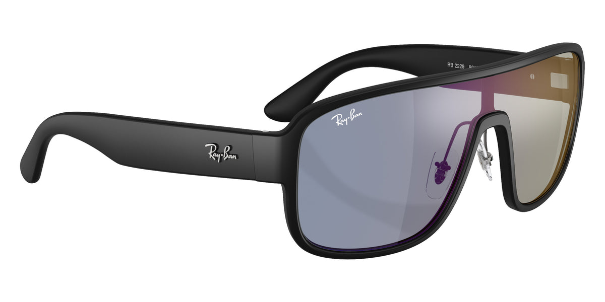 Ray-Ban RB2229 901SB2 129 - Matte Black / Dark Blue Mirrored Violet #id:rb2229901sb2_s:110120