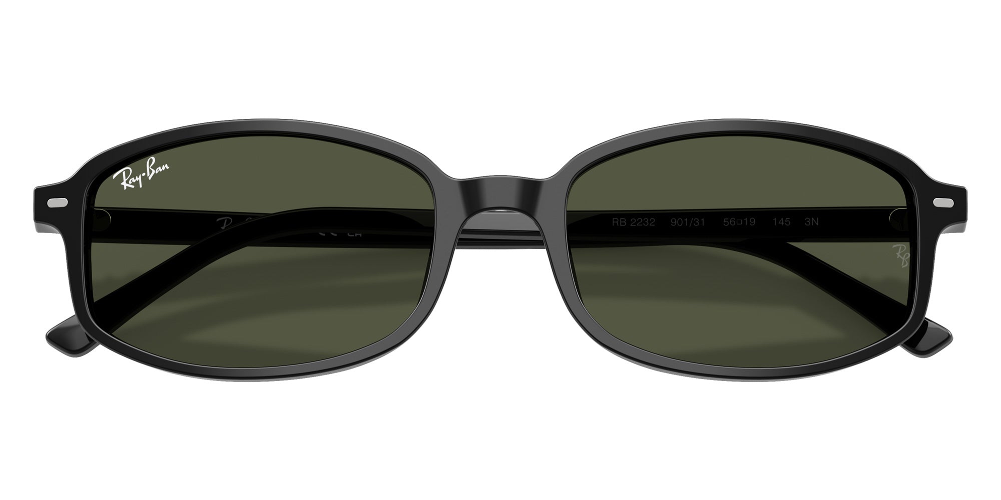 Ray-Ban RB2232 Sam 901/31 56 - Black / Green #id:rb223290131_s:100125
