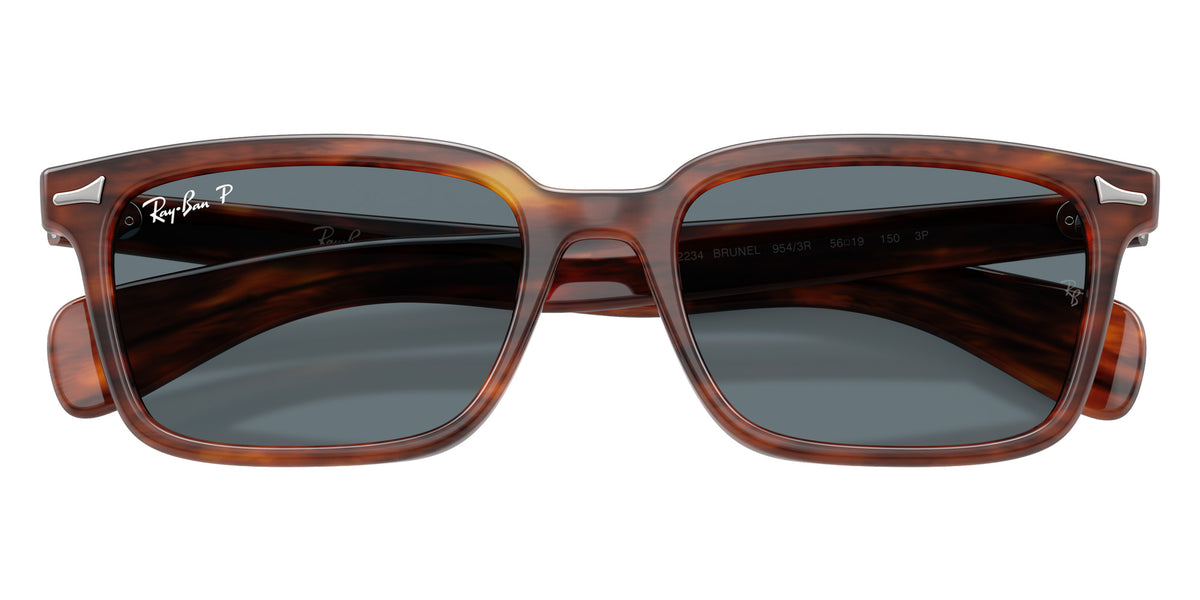 Ray-Ban RB2234 Brunel 954/3R 53 - Striped Havana / Dark Blue Polarized #id:rb22349543r_s:124125
