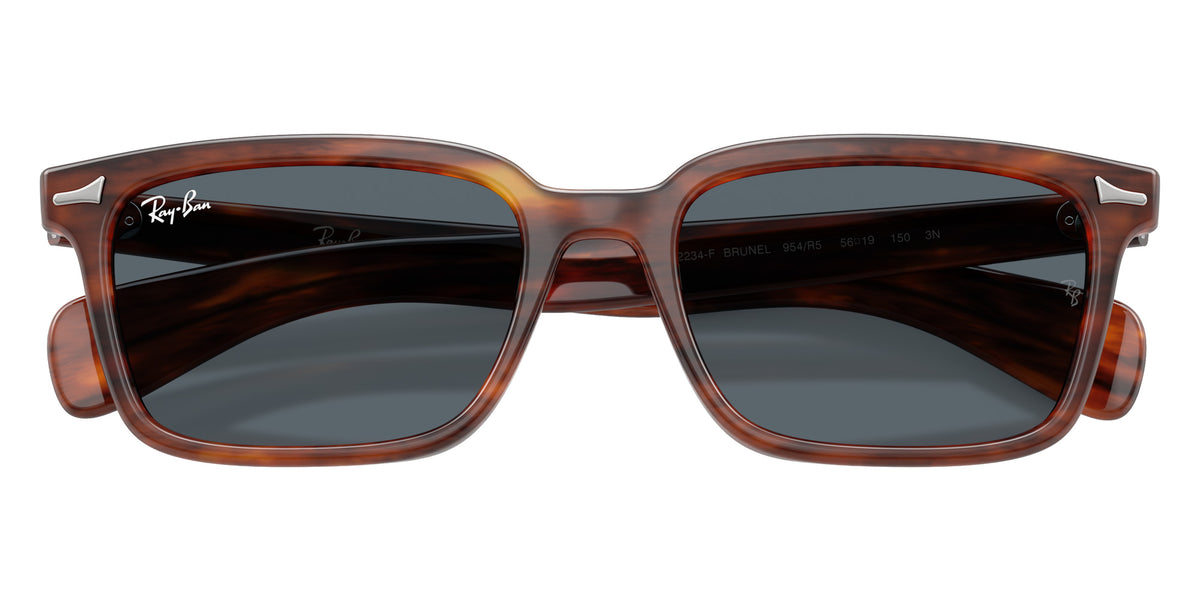 Ray-Ban RB2234F Brunel 954/R5 53 - Striped Havana / Blue #id:rb2234f954r5_s:112125