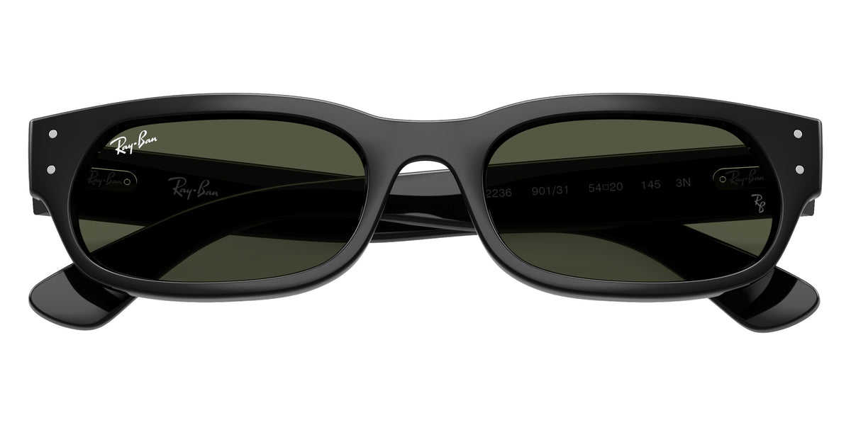 Ray-Ban RB2236 901/31 54 - Black / Green #id:rb223690131_s:104125