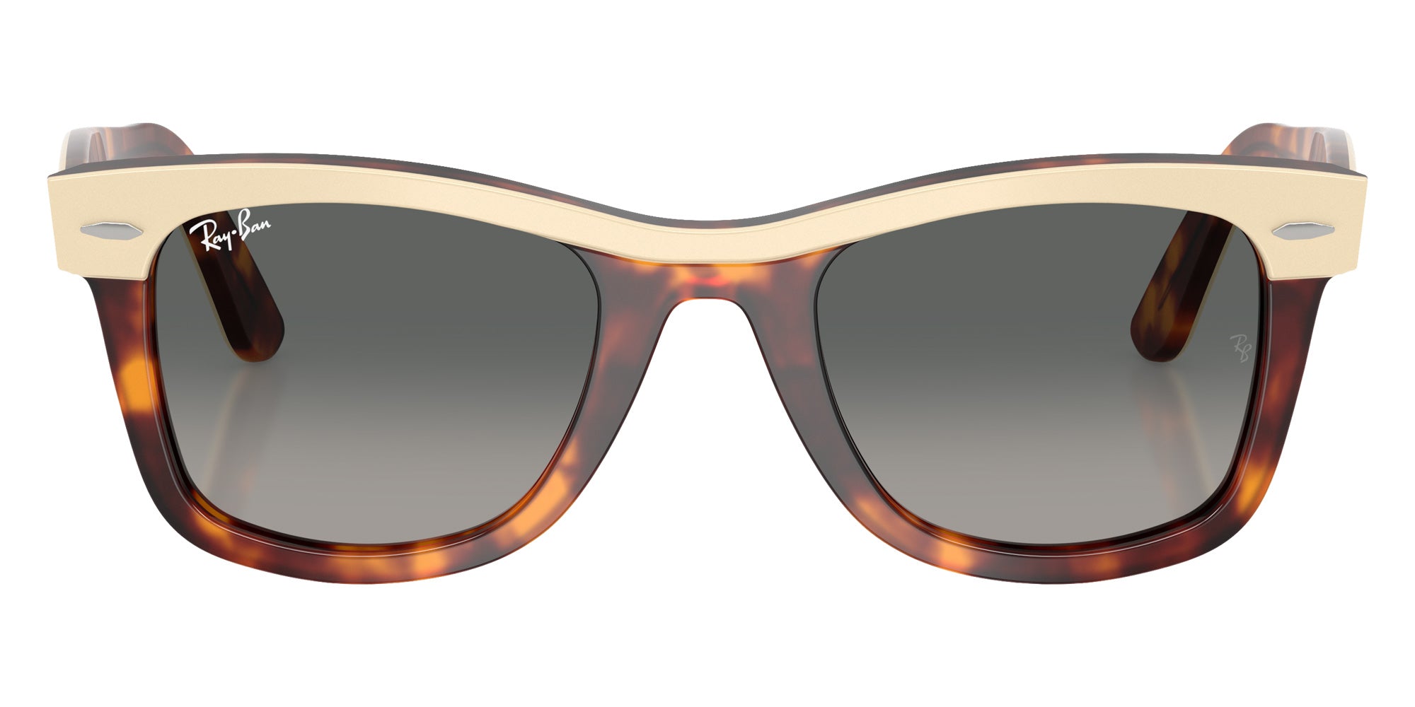 Ray-Ban RB2240 Wayfarer Street Neat 144371 50 - Beige on Havana / Gradient Gray #id:rb2240144371_s:102100
