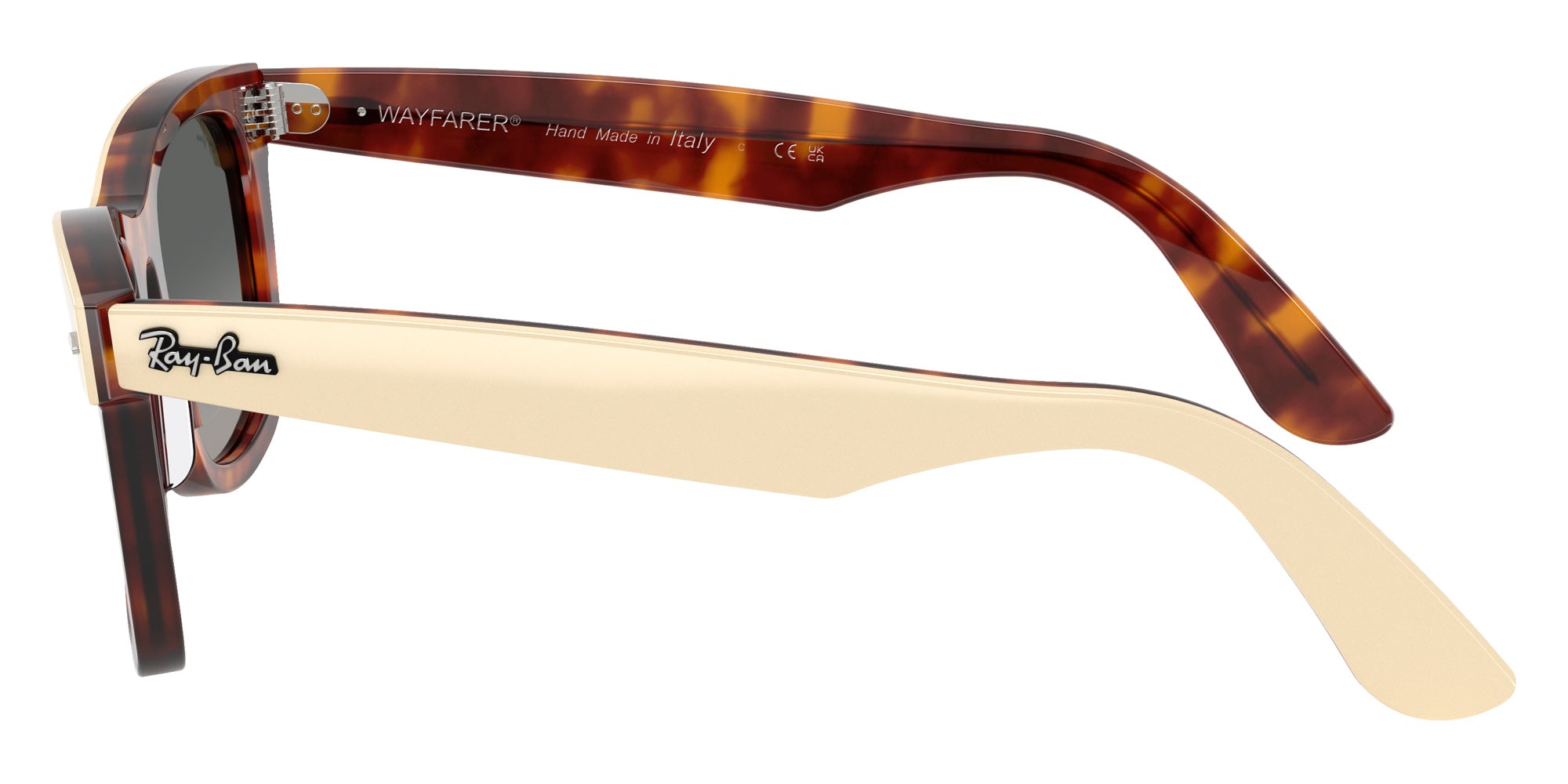 Ray-Ban RB2240 Wayfarer Street Neat 144371 50 - Beige on Havana / Gradient Gray #id:rb2240144371_s:102110