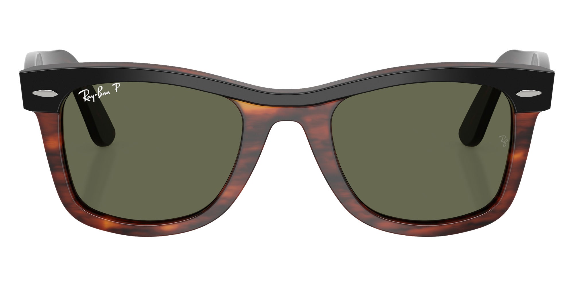 Ray-Ban RB2240F Wayfarer Street Neat 144058 52 - Black on Havana / Polarized Green #id:rb2240f144058_s:100100