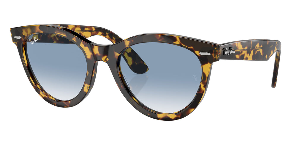 Ray-Ban RB2241F Wayfarer Way 13323F 54 - Yellow Havana / Clear and Blue #id:rb2241f13323f_s:100105
