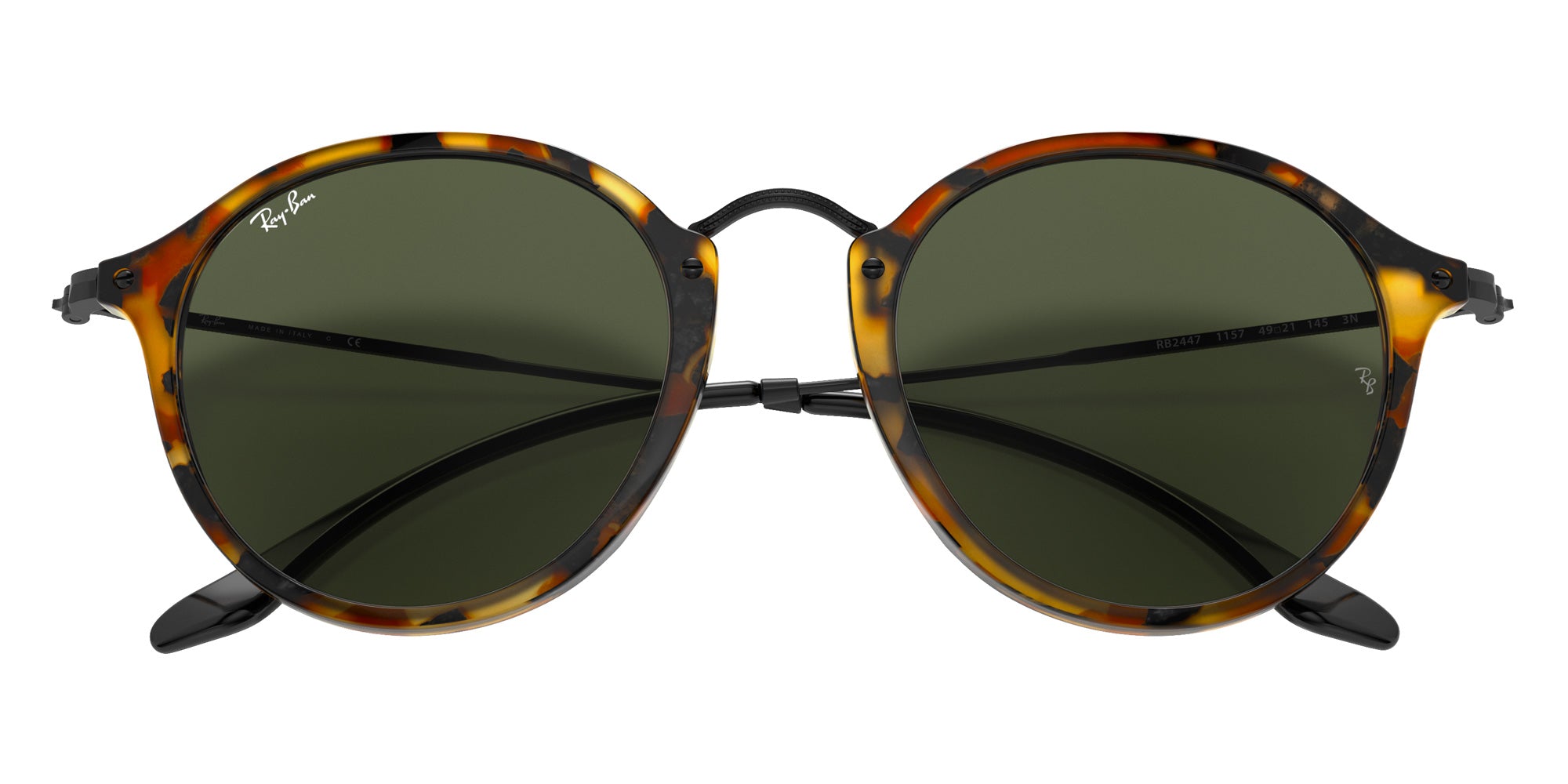 Ray-Ban RB2447 Round Fleck 1157 49 - Black Havana #id:rb24471157_s:100125