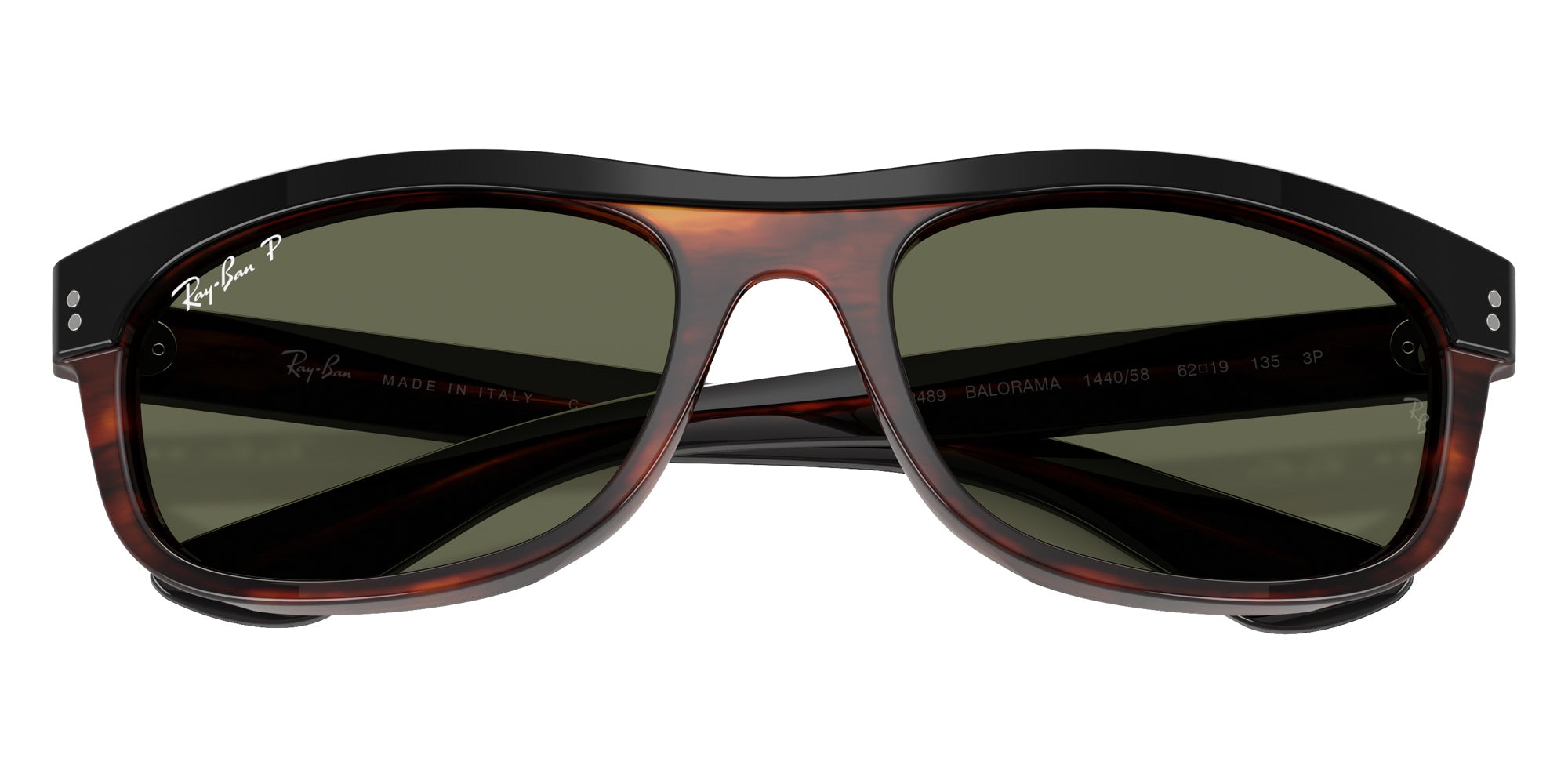 Ray-Ban RB2489 Balorama Street Neat 144058 62 - Black on Havana / Green Polarized #id:rb2489144058_s:100125