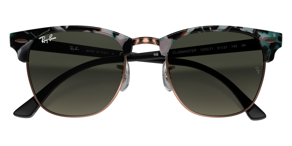 Ray-Ban RB3016 Clubmaster Fleck 125571 49 - Gray Green / Gray Gradient #id:rb3016125571_s:100125