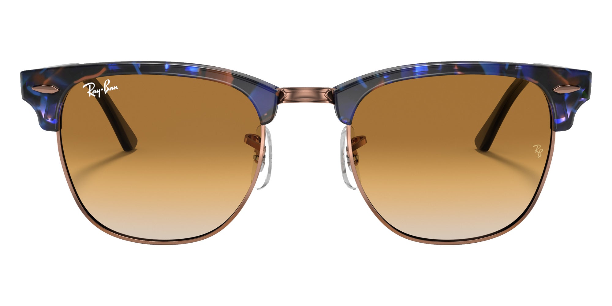 Ray-Ban RB3016 Clubmaster Fleck 125651 49 - Brown & Blue / Light Brown Gradient #id:rb3016125651_s:104100