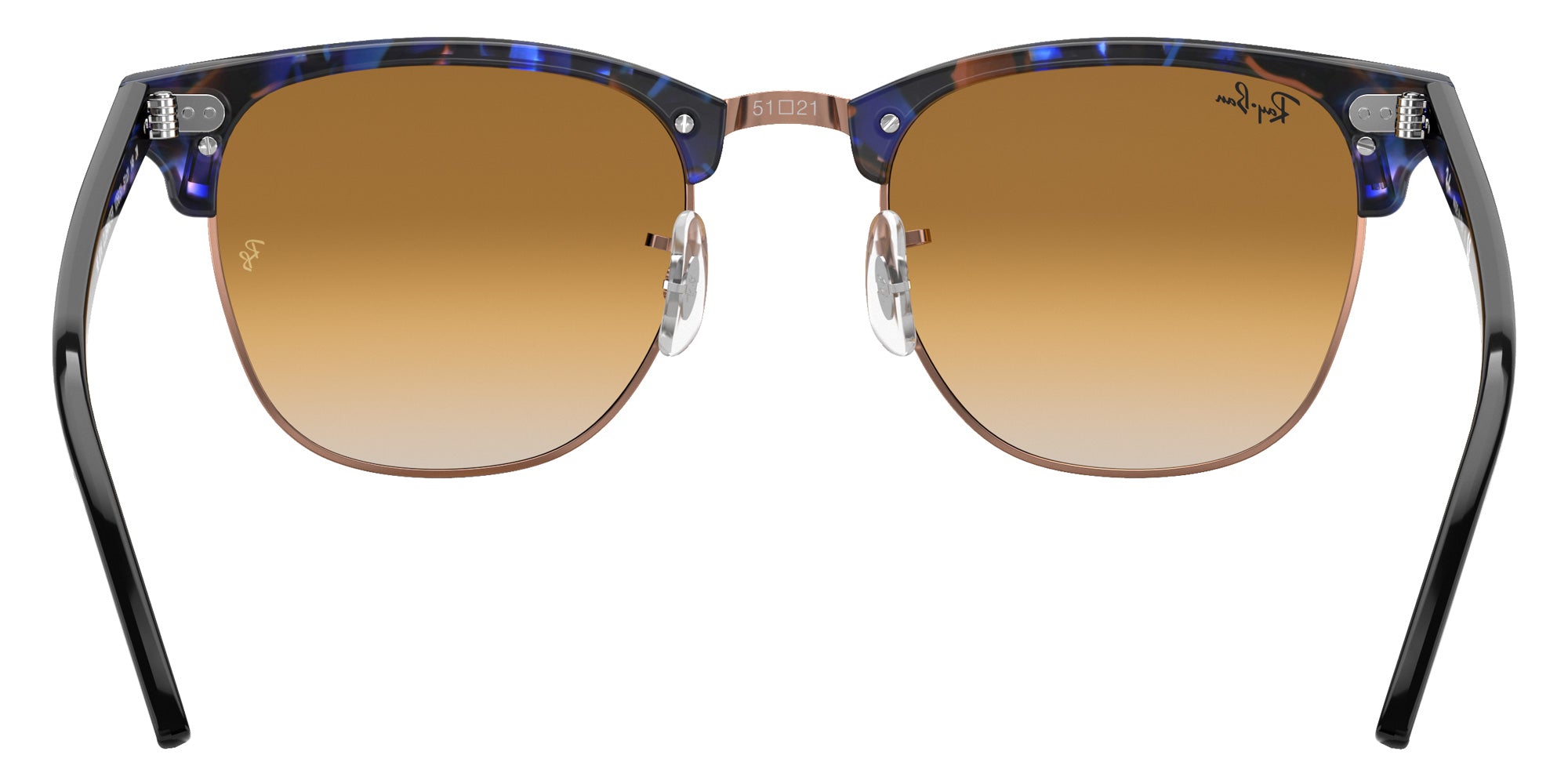 Ray-Ban RB3016 Clubmaster Fleck 125651 49 - Brown & Blue / Light Brown Gradient #id:rb3016125651_s:104115