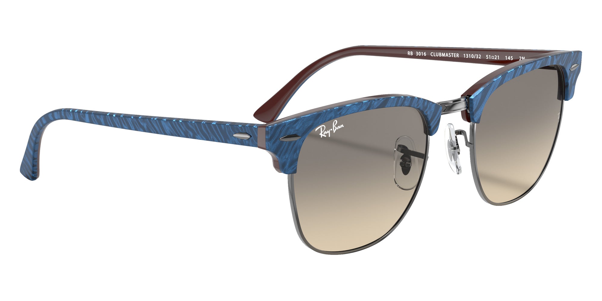 Ray-Ban RB3016 Clubmaster Marble 131032 49 - Blue #id:rb3016131032_s:100120