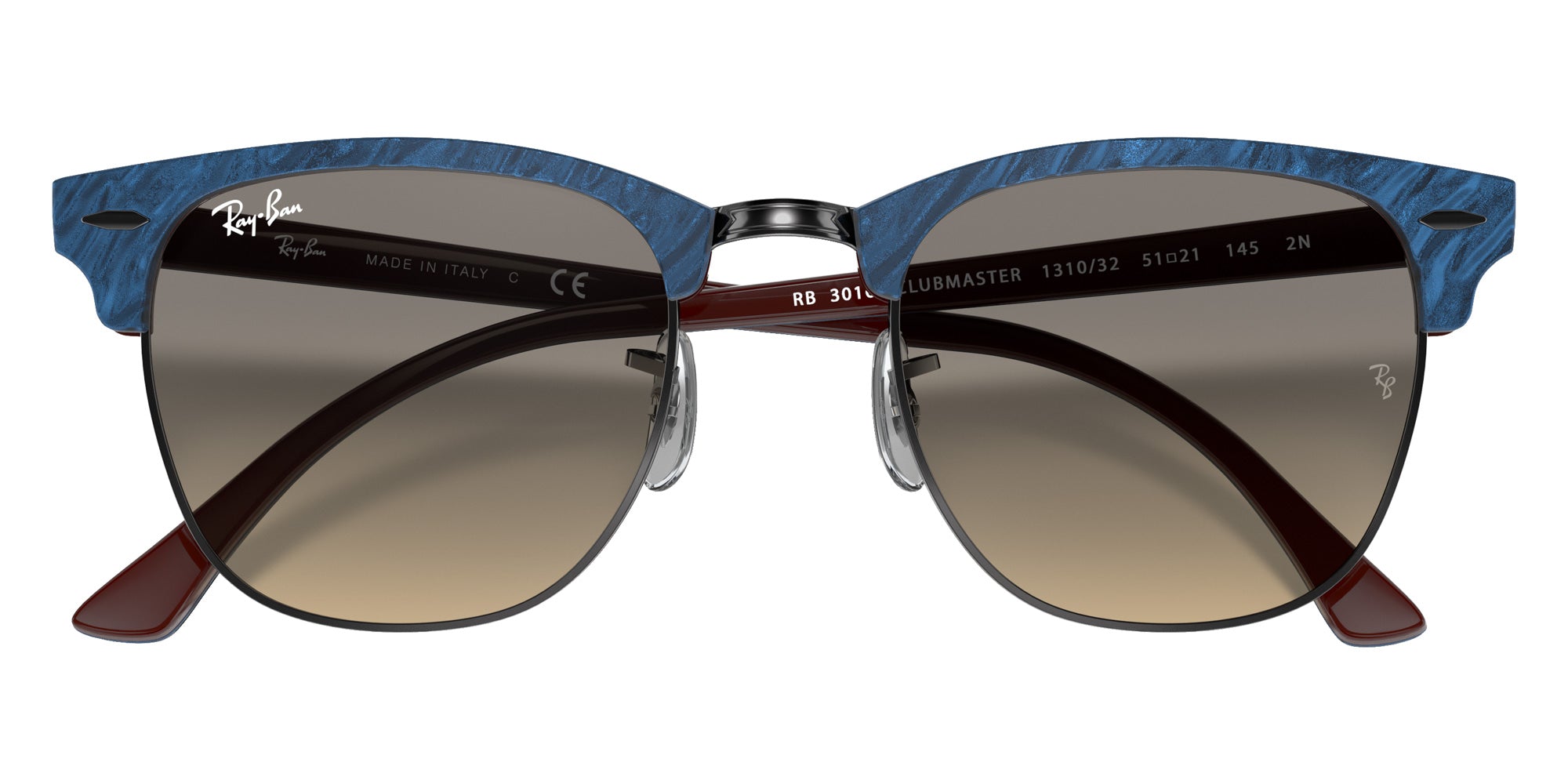 Ray-Ban RB3016 Clubmaster Marble 131032 49 - Blue #id:rb3016131032_s:100125