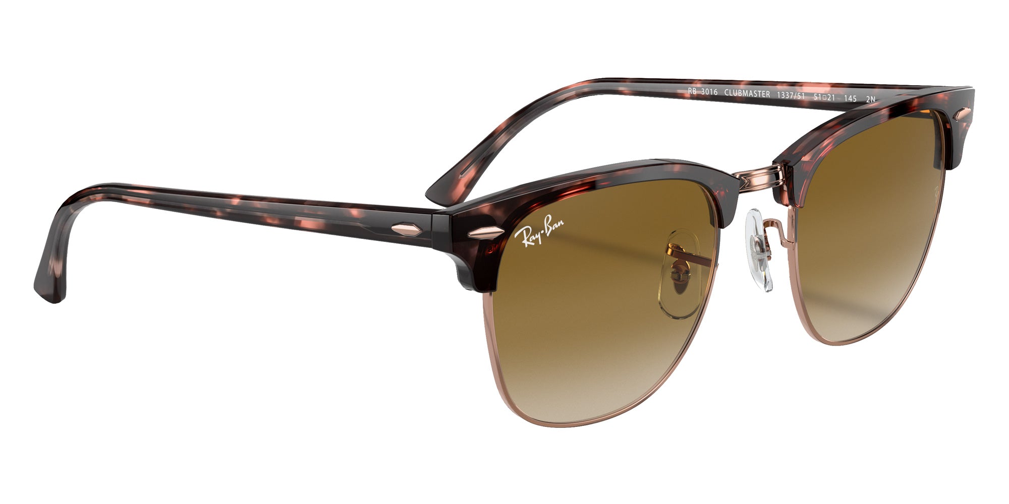 Ray-Ban RB3016 Clubmaster Fleck 133751 51 - Pink Havana #id:rb3016133751_s:102120