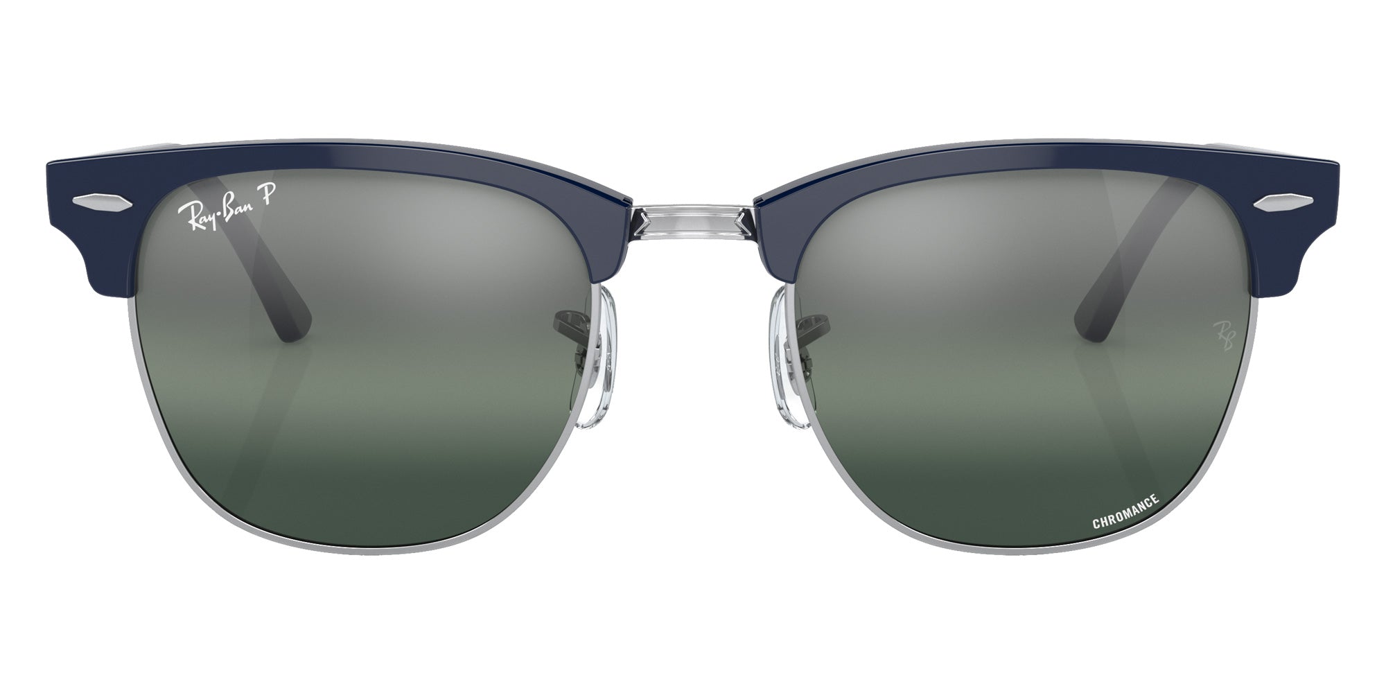 Ray-Ban RB3016 Clubmaster 1366G6 51 - Blue on Silver / Silver/Blue Polarized+ Mirrored #id:rb30161366g6_s:102100