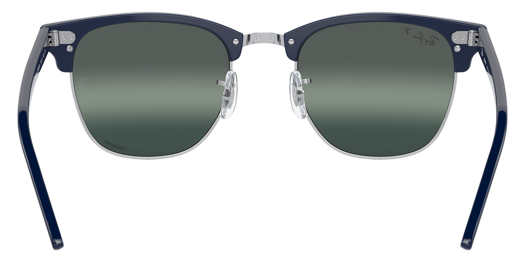Ray-Ban RB3016 Clubmaster 1366G6 51 - Blue on Silver / Silver/Blue Polarized+ Mirrored #id:rb30161366g6_s:102115