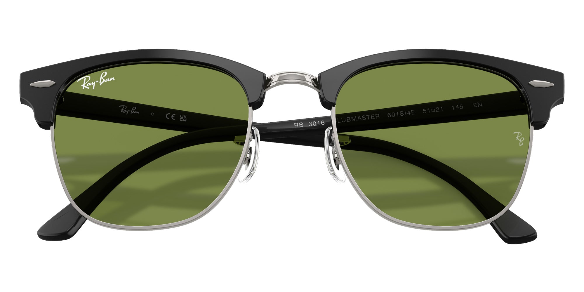 Ray-Ban RB3016 Clubmaster Classic 601S4E 51 - Matte Black on Black #id:rb3016601s4e_s:100125
