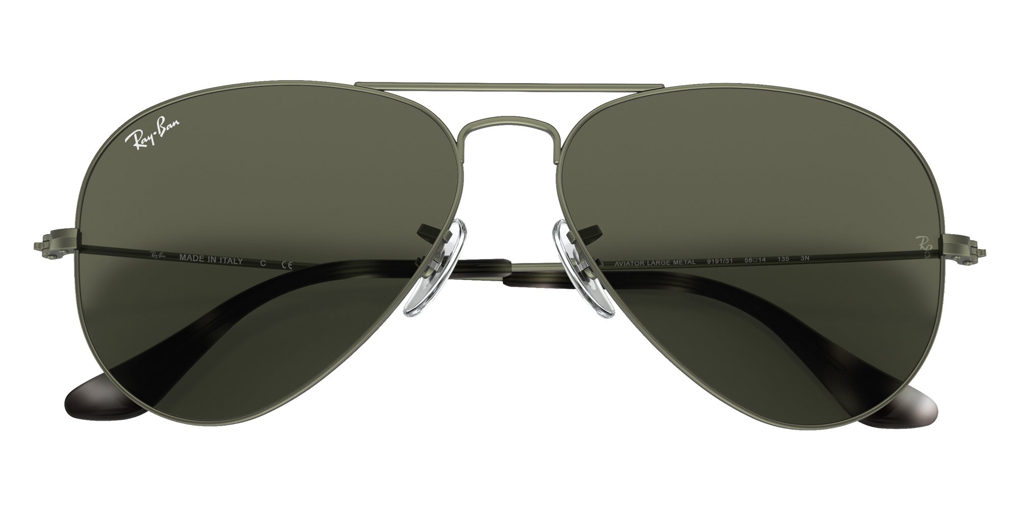 Ray-Ban RB3025 Aviator Classic 919131 58 - Transparent Green / G-15 Green #id:rb3025919131_s:100125