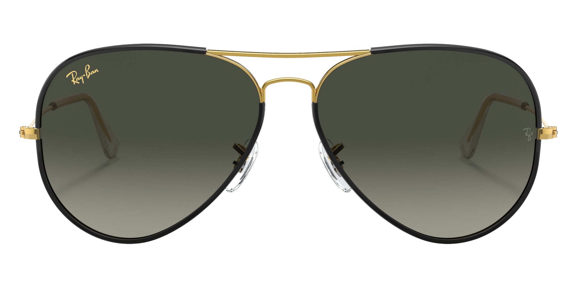 Ray-Ban RB3025JM Aviator Full Color Legend 919671 58 - Black on Gold / Gray Gradient #id:rb3025jm919671_s:100100