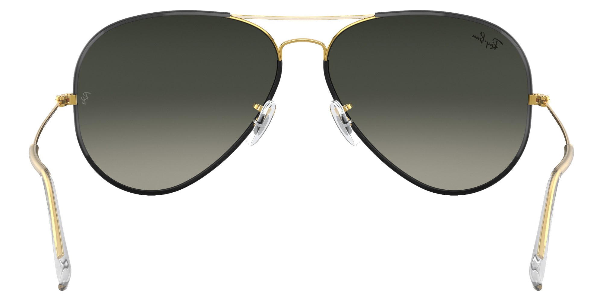 Ray-Ban RB3025JM Aviator Full Color Legend 919671 58 - Black on Gold / Gray Gradient #id:rb3025jm919671_s:100115