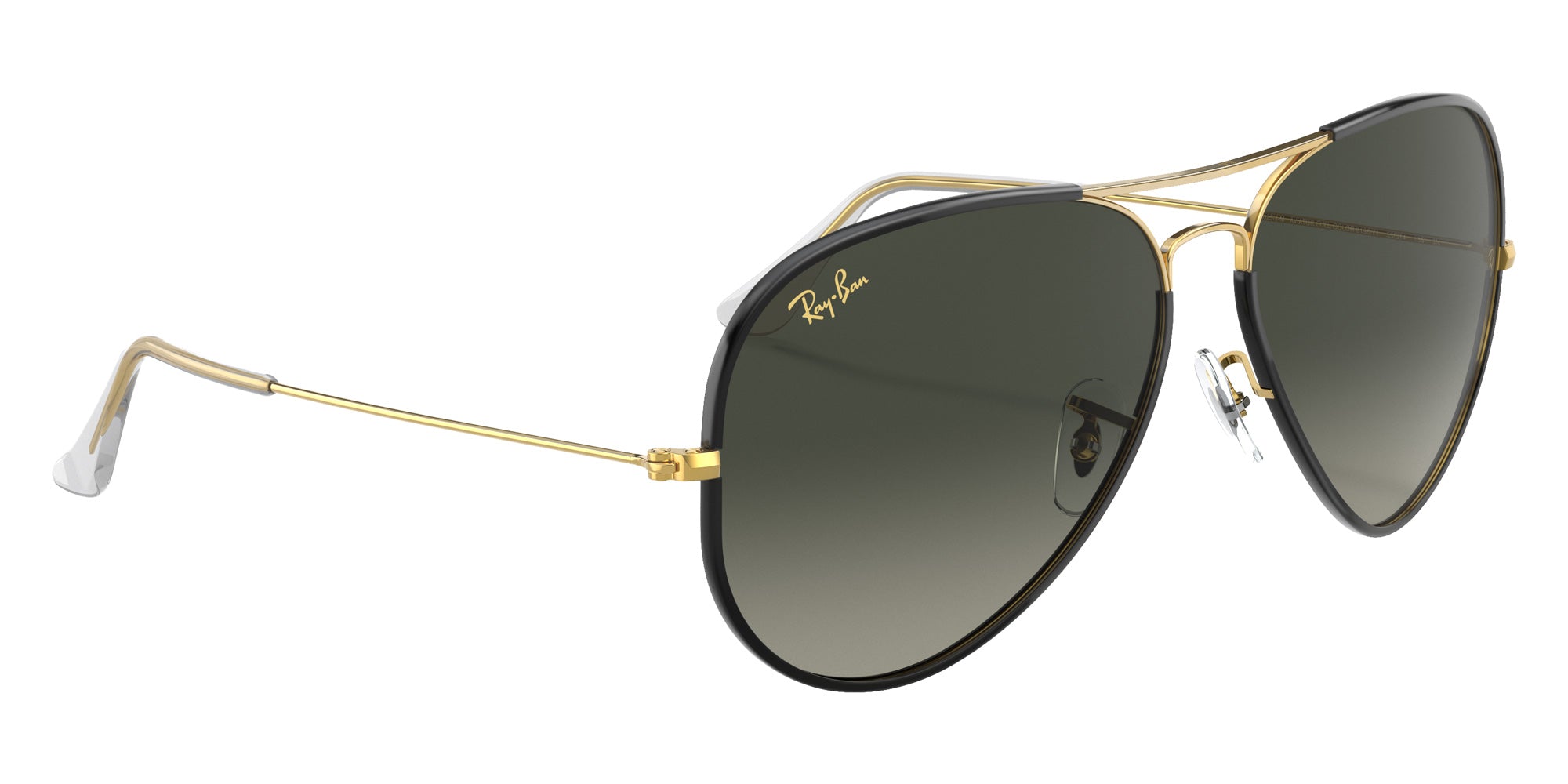 Ray-Ban RB3025JM Aviator Full Color Legend 919671 58 - Black on Gold / Gray Gradient #id:rb3025jm919671_s:100120