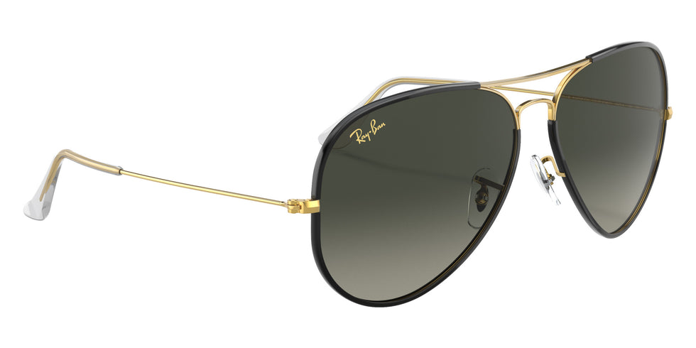 Ray-Ban RB3025JM Aviator Full Color Legend 919671 58 - Black on Gold / Gray Gradient #id:rb3025jm919671_s:100120