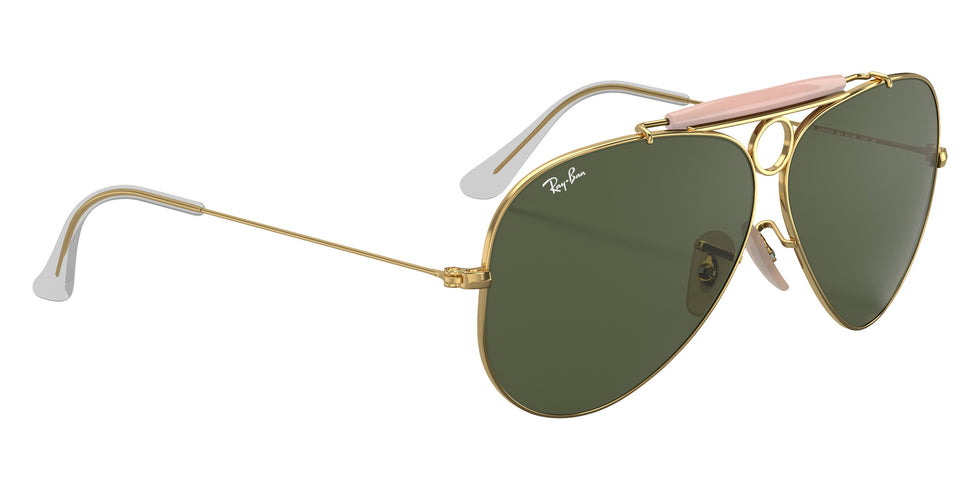 Ray-Ban RB3138 Shooter 001 58 - Arista Gold / G-15 Green #id:rb3138001_s:100120