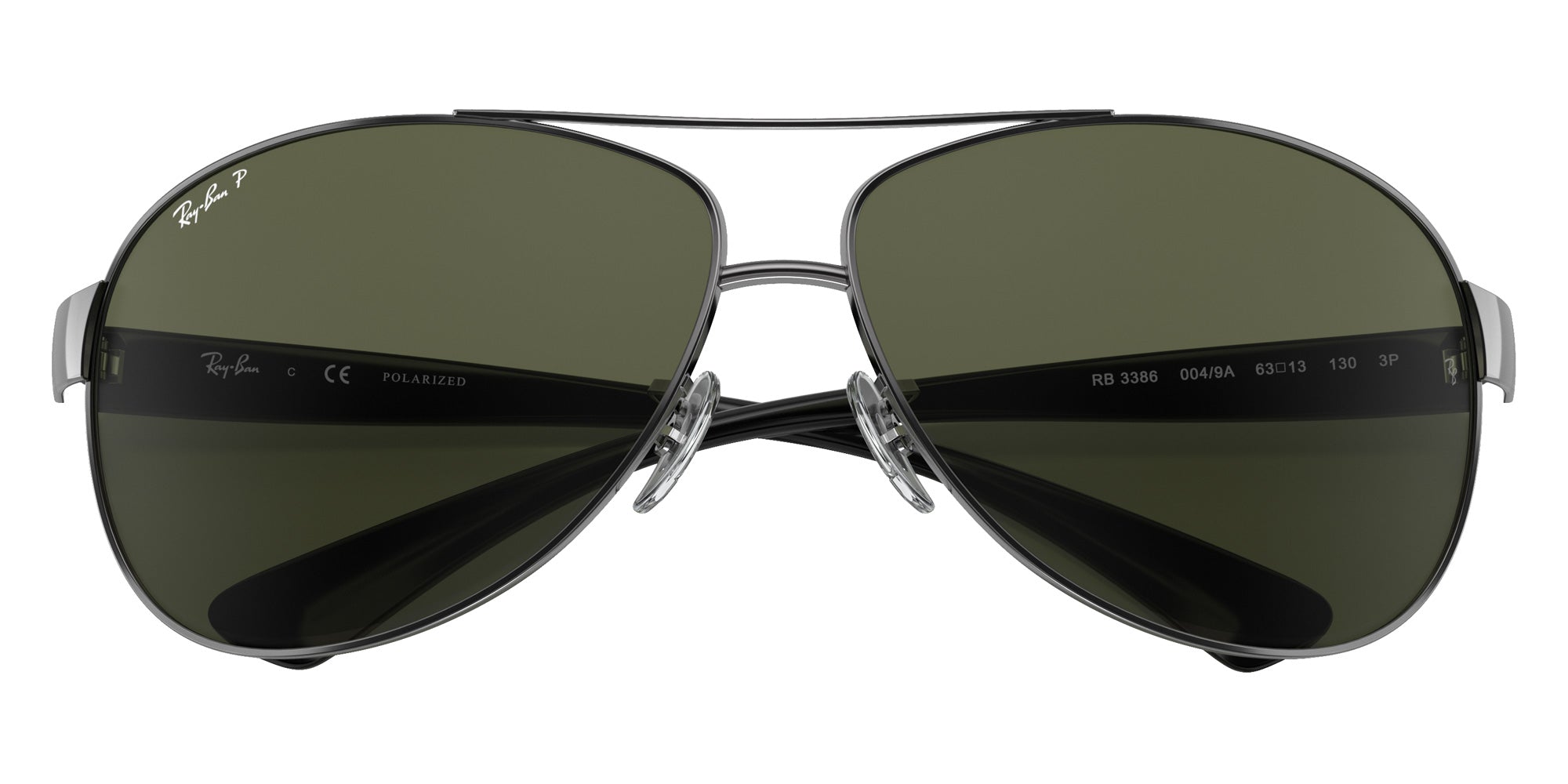 Ray-Ban RB3386 004/9A 63 - Gunmetal / G-15 Green Polarized #id:rb33860049a_s:106125