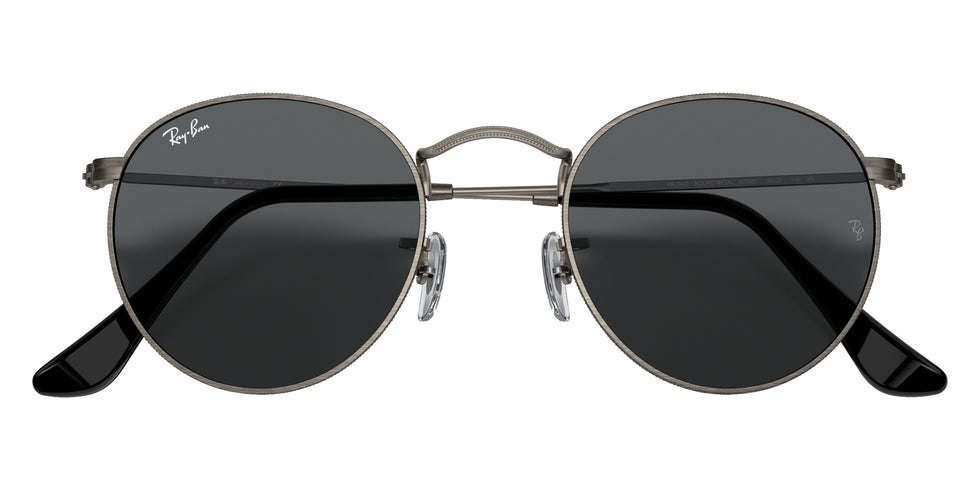 Ray-Ban RB3447 Round Metal Antiqued 9229B1 47 - Gunmetal / Dark Gray #id:rb34479229b1_s:100125
