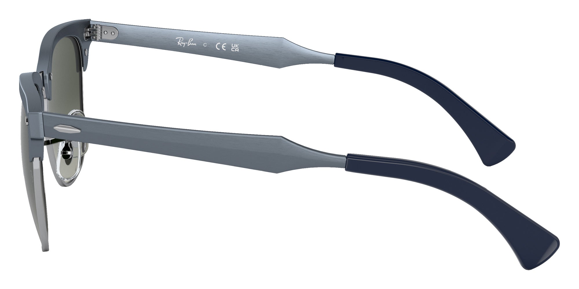 Ray-Ban RB3507 Clubmaster Aluminum 924871 51 - Blue on Silver / Gray #id:rb3507924871_s:100110