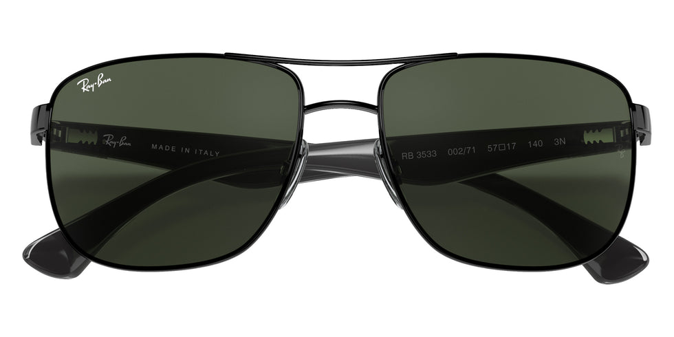 Ray-Ban RB3533 002/71 57 - Black / Green #id:rb353300271_s:102125