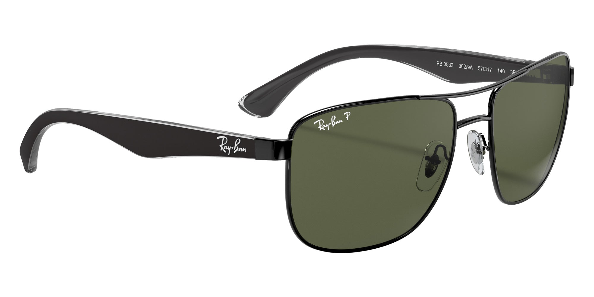 Ray-Ban RB3533 002/9A 57 - Black / G-15 Green Polarized #id:rb35330029a_s:104120