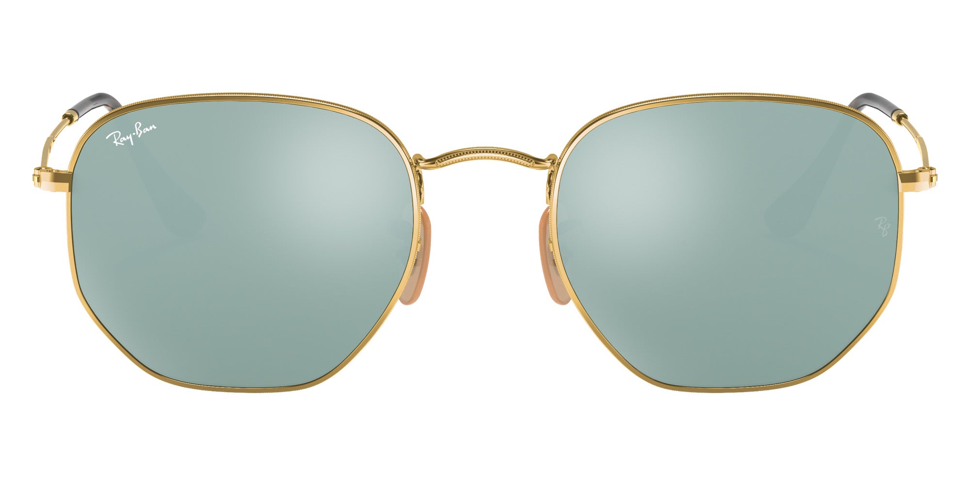 Ray-Ban RB3548N Hexagonal Flat Lenses 001/30 48 - Arista Gold / Silver Flash Mirrored #id:rb3548n00130_s:100100