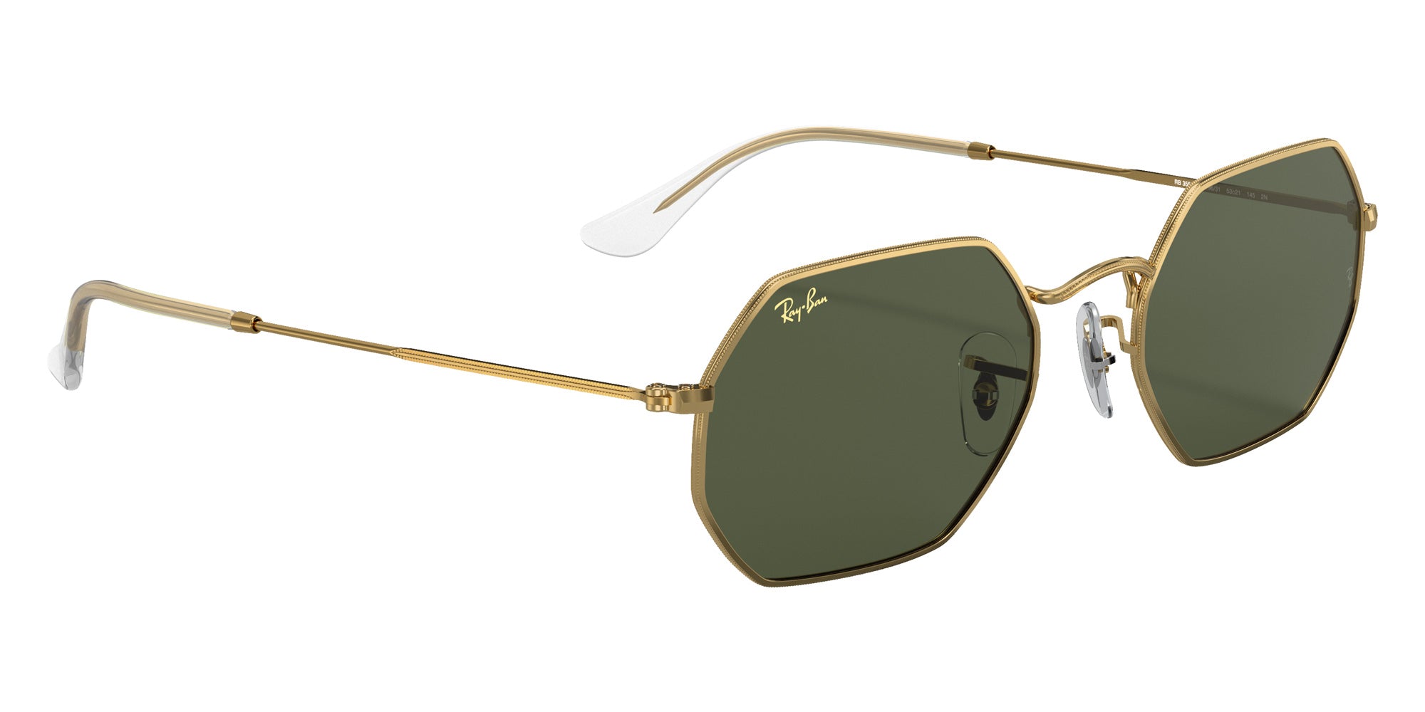 Ray-Ban RB3556 Octagonal Legend Gold 919631 53 - Gold / G-15 Green #id:rb3556919631_s:100120