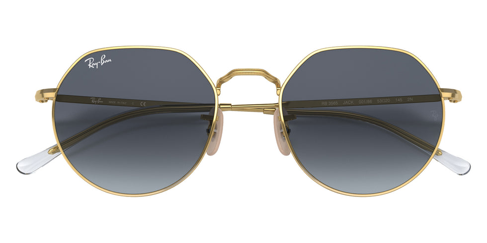 Ray-Ban RB3565 Jack 001/86 55 - Arista Gold / Blue/Gray #id:rb356500186_s:100125