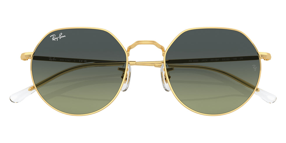 Ray-Ban RB3565 Jack 001/BH 51 - Arista Gold / Green Vintage #id:rb3565001bh_s:102125