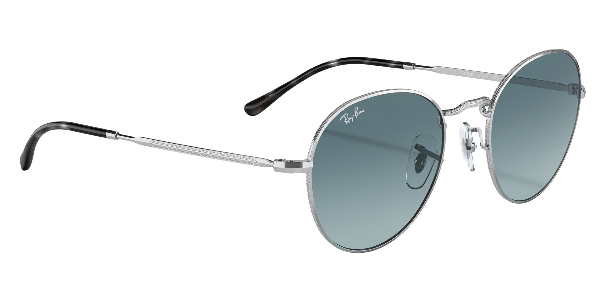 Ray-Ban RB3582 David 003/3M 53 - Silver / Blue/Gray #id:rb35820033m_s:100120