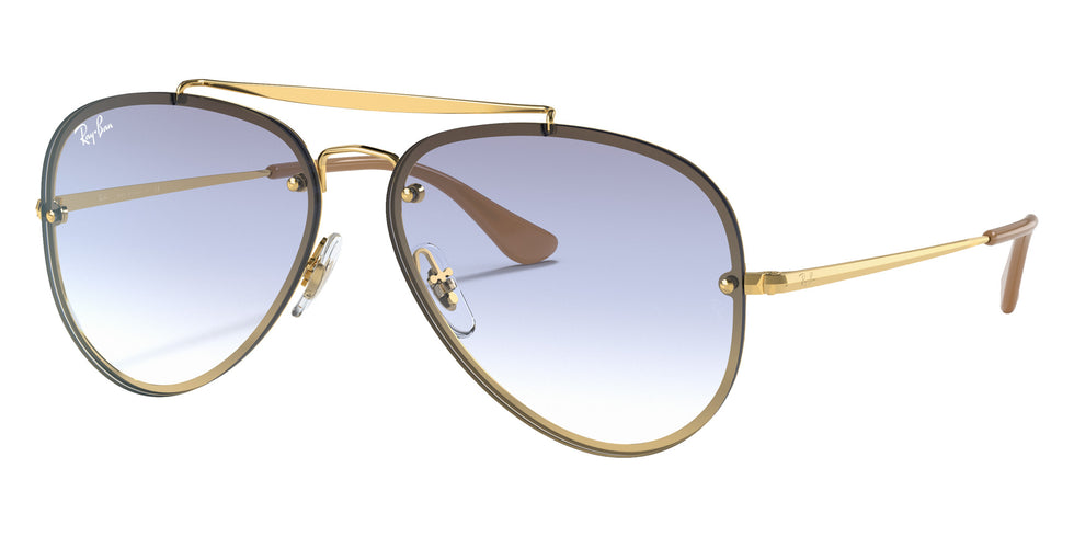 Ray-Ban RB3584N Blaze Aviator 001/19 58 - Arista Gold / Light Blue Gradient #id:rb3584n00119_s:100105
