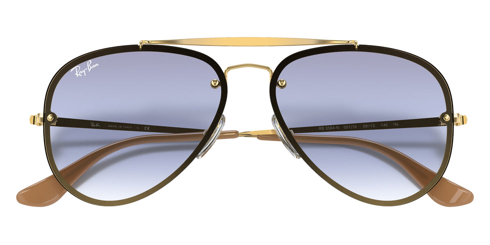 Ray-Ban RB3584N Blaze Aviator 001/19 58 - Arista Gold / Light Blue Gradient #id:rb3584n00119_s:100125