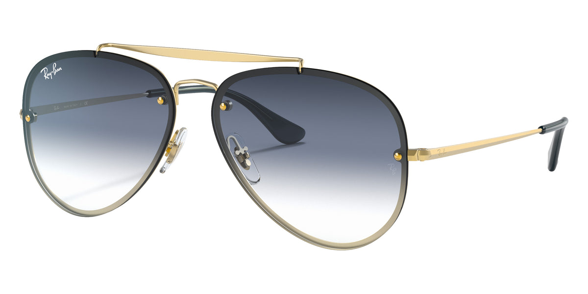 Ray-Ban RB3584N Blaze Aviator 91400S 58 - Gold / Blue & Gray Mirrored #id:rb3584n91400s_s:100105