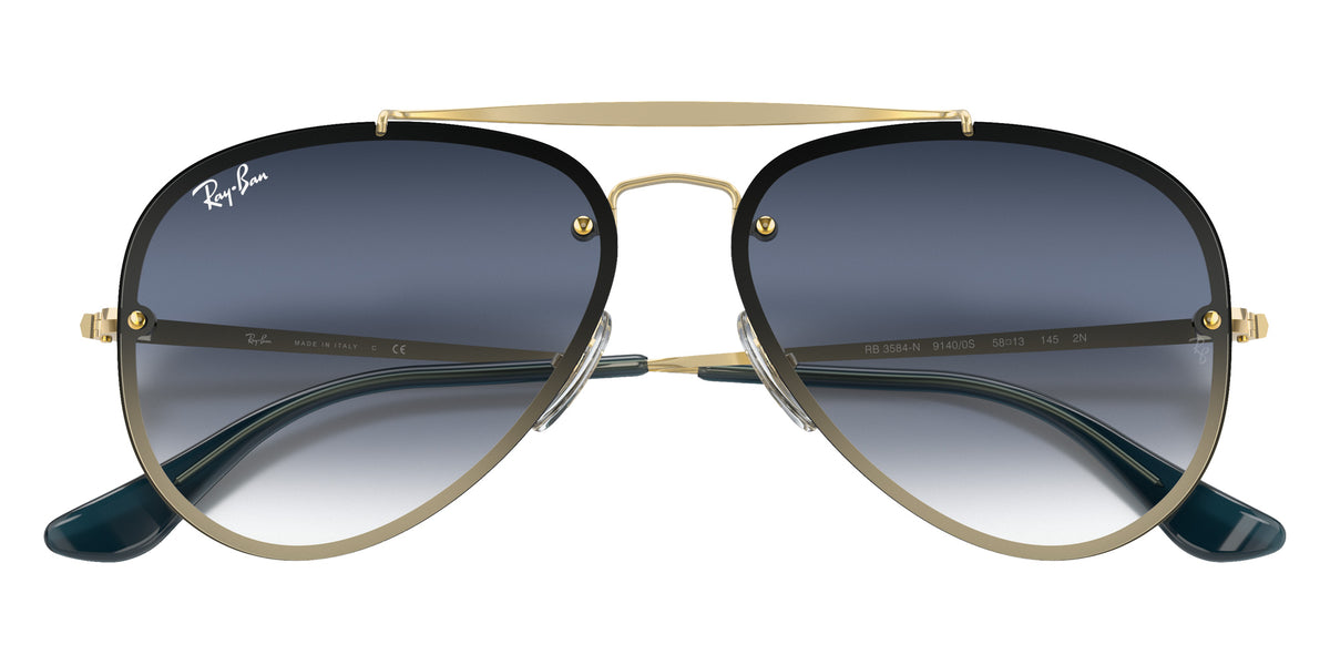 Ray-Ban RB3584N Blaze Aviator 91400S 58 - Gold / Blue & Gray Mirrored #id:rb3584n91400s_s:100125