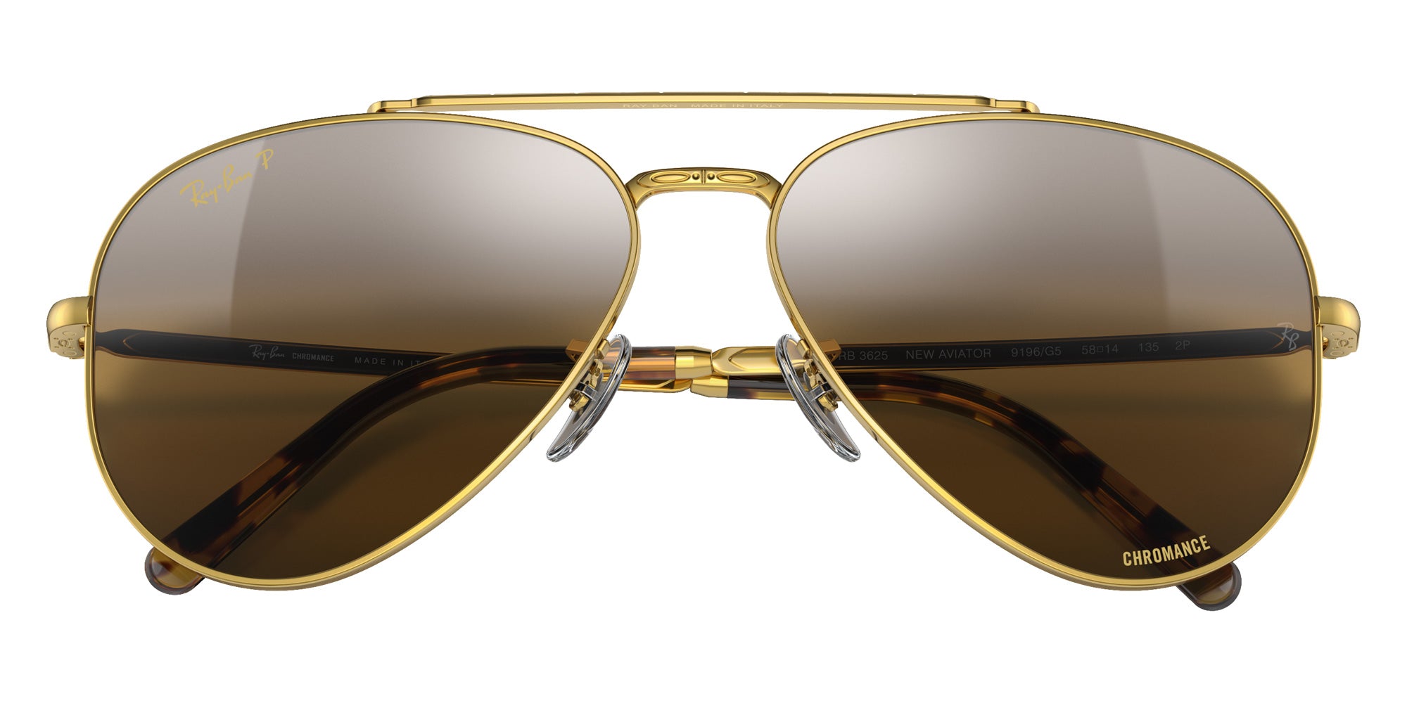 Ray-Ban RB3625 New Aviator 9196G5 62 - Gold / Silver/Brown Mirrored Polarized #id:rb36259196g5_s:100125