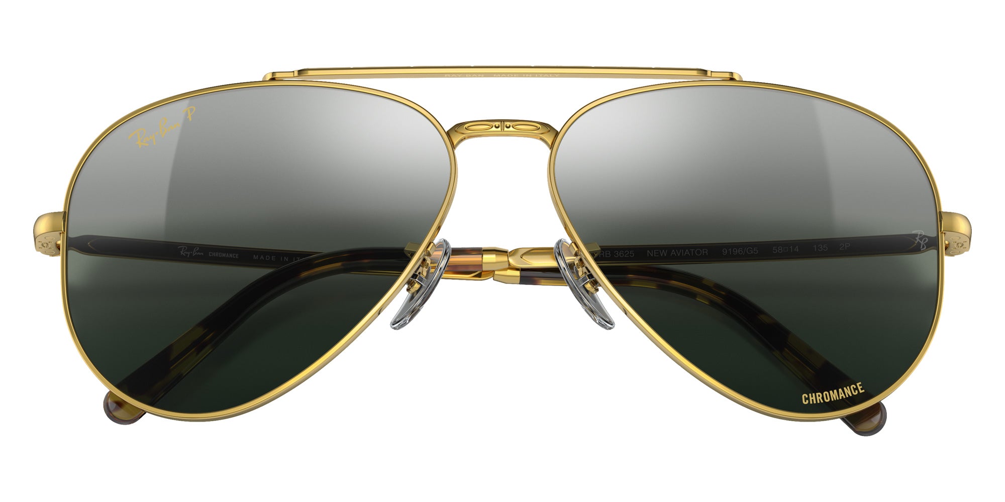 Ray-Ban RB3625 New Aviator 9196G6 58 - Gold / Silver/Blue Mirrored Polarized #id:rb36259196g6_s:102125