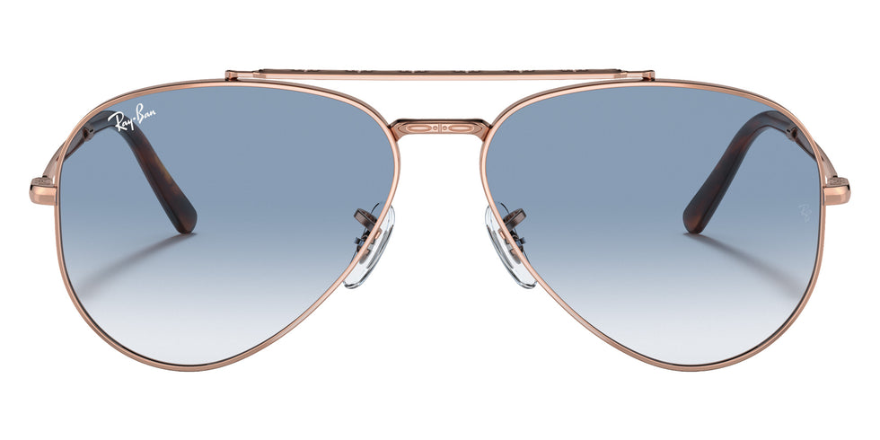Ray-Ban RB3625 New Aviator 92023F 58 - Rose Gold / Clear Blue #id:rb362592023f_s:104100