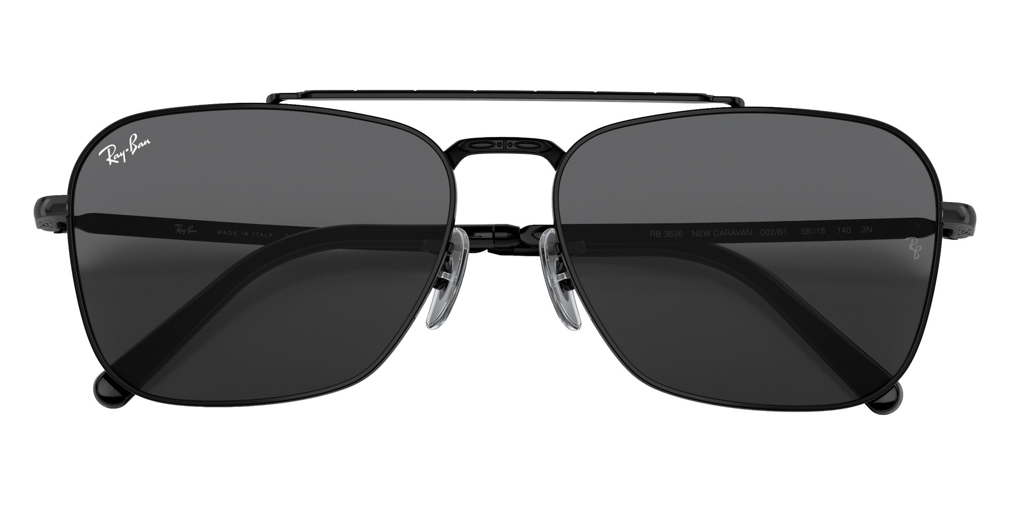 Ray-Ban RB3636 New Caravan 002/B1 55 - Black / Dark Gray #id:rb3636002b1_s:100125