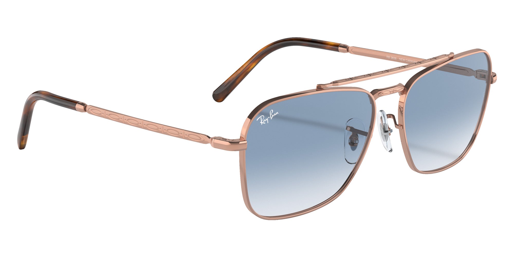 Ray-Ban RB3636 New Caravan 92023F 55 - Rose Gold / Light Blue #id:rb363692023f_s:112120