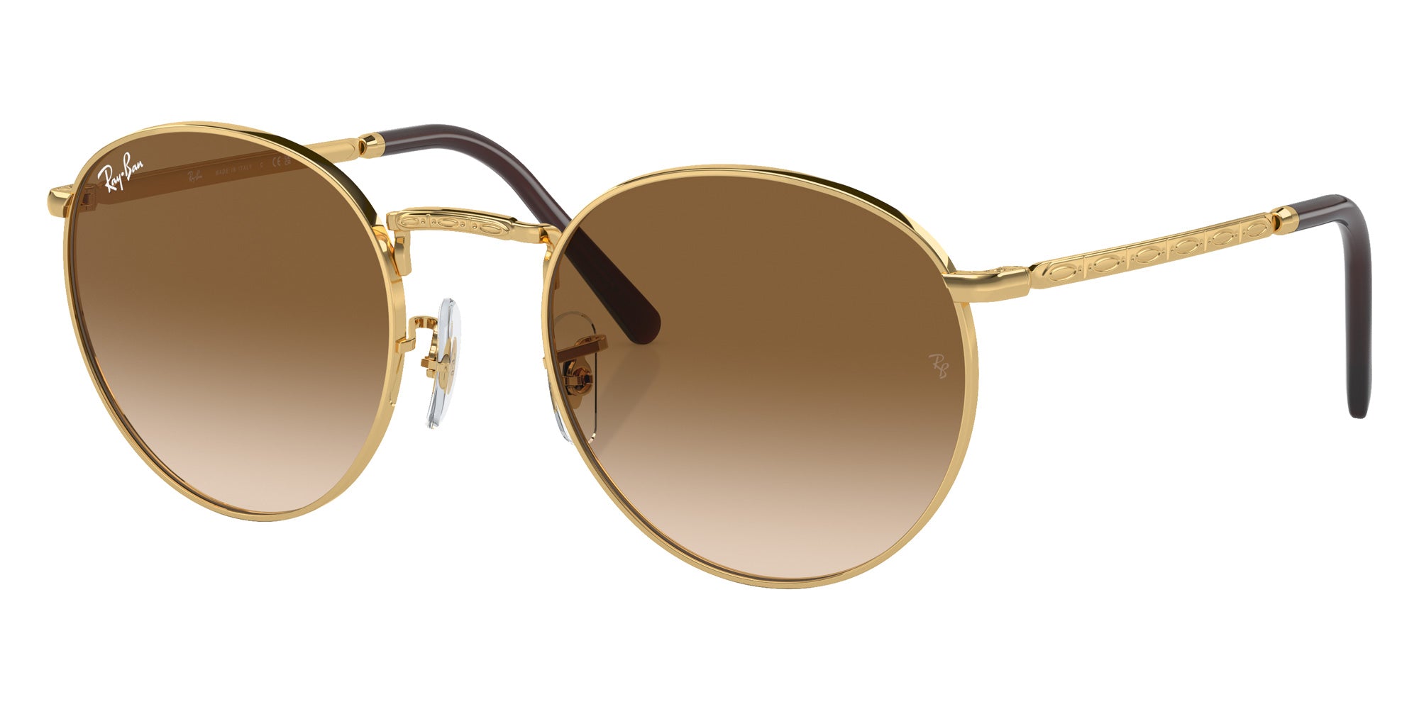 Ray-Ban RB3637 New Round 001/51 50 - Arista Gold / Light Brown #id:rb363700151_s:102105