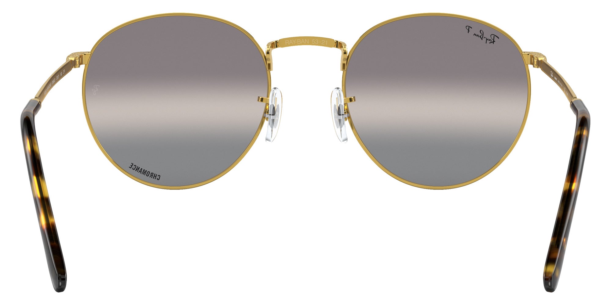 Ray-Ban RB3637 New Round 9196G3 50 - Gold / Silver/Gray Mirrored Polarized #id:rb36379196g3_s:106115