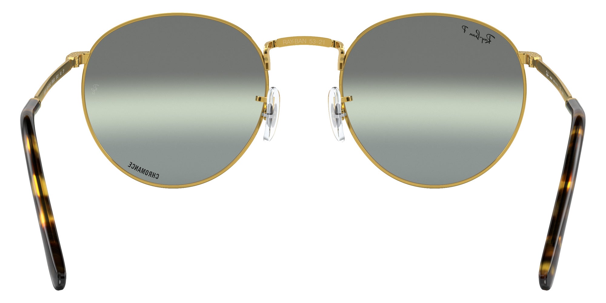 Ray-Ban RB3637 New Round 9196G4 50 - Gold / Silver/Green Mirrored Polarized #id:rb36379196g4_s:108115